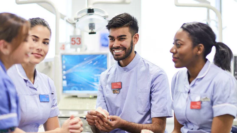 Four King's dentistry students discuss chat and smile
