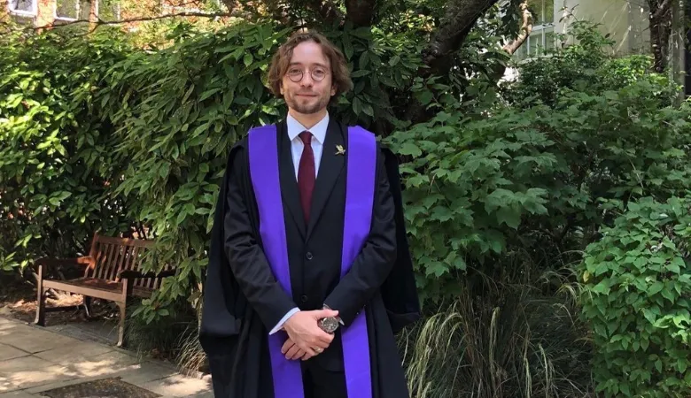 An image of Dr Thibault Magrangeas on his graduation day.