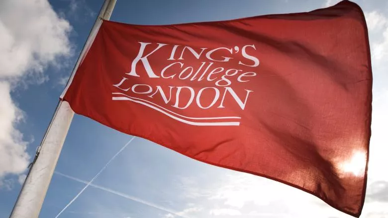 Image of flag with King’s College London logo