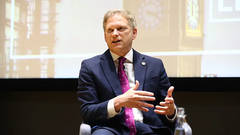Grant Shapps speaking at the London Defence Conference 2024