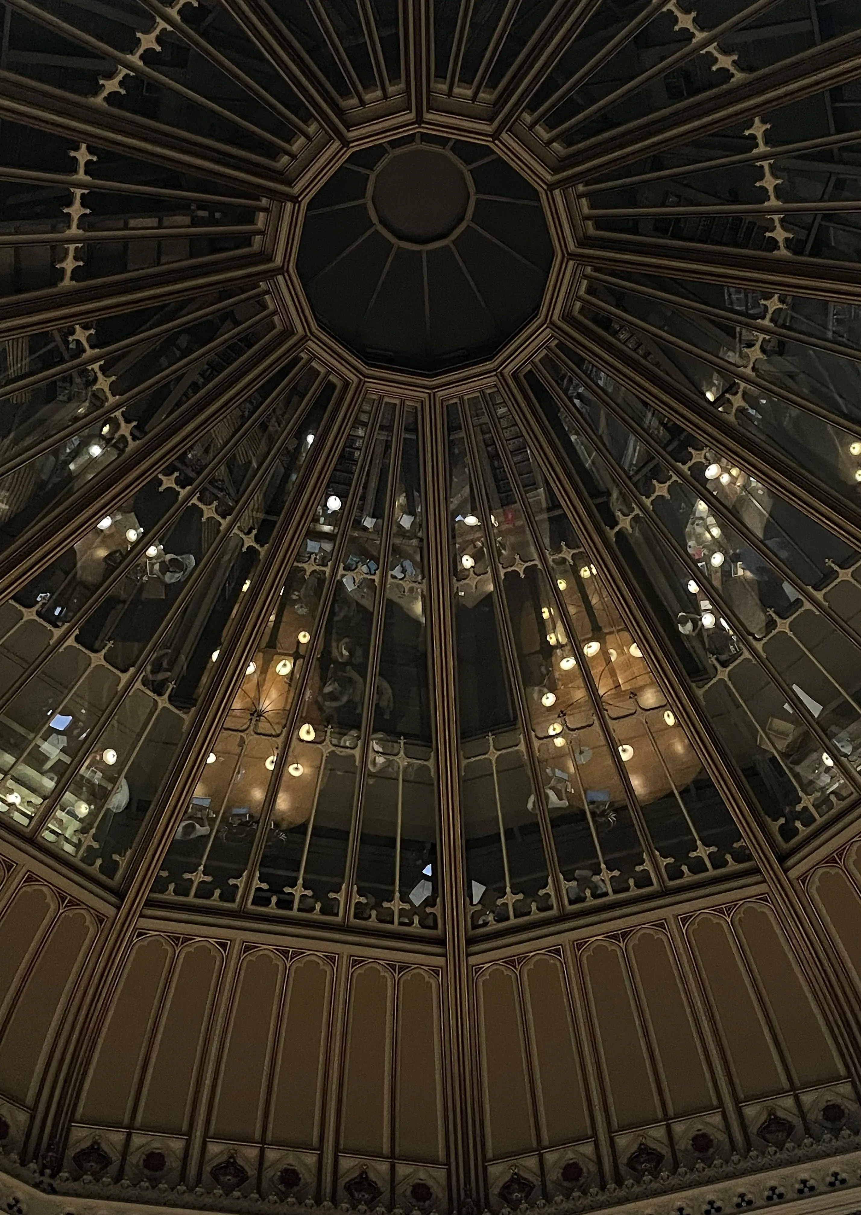 An ornate building roof