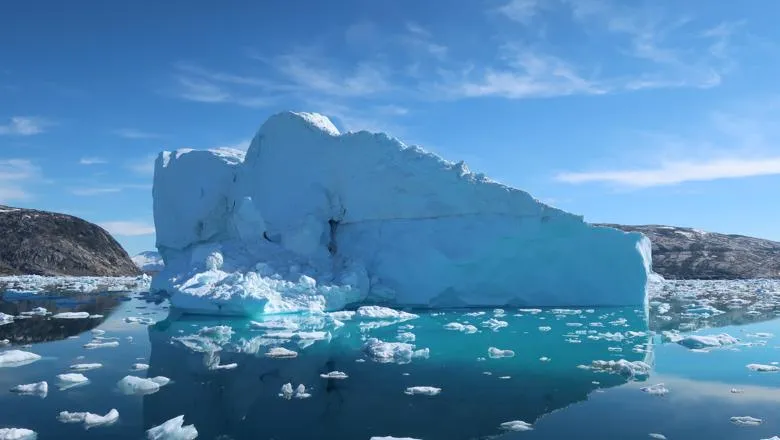 Icebergs in Sermilik Fjord, SE Greenland, by Donald Slater