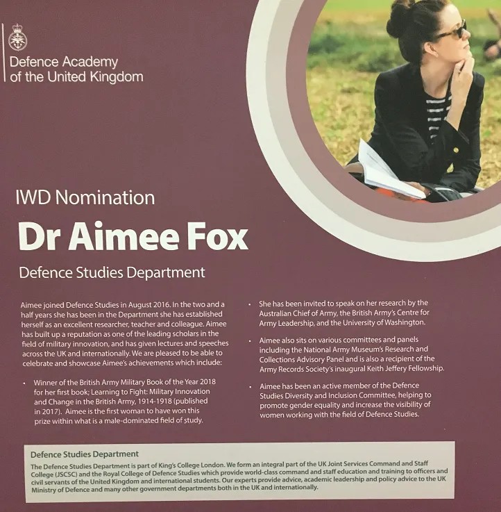 Dr Aimee Fox nominations