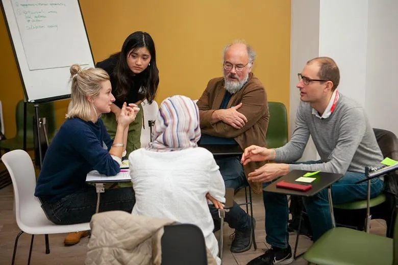 A team working together during King's Civic Challenge, 2019/20