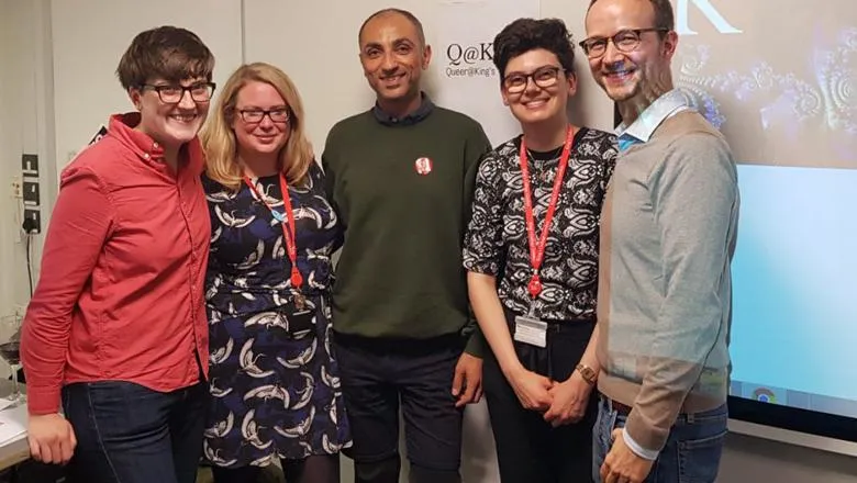 Queer@King's team featuring ParaPride Co-Founder, Daniel Lul
