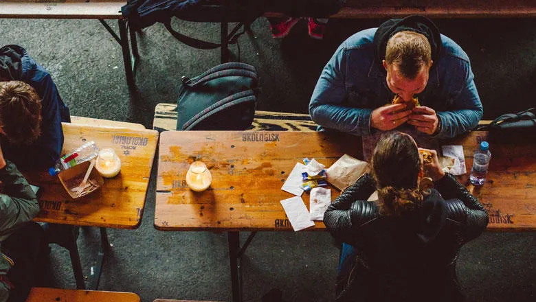 people eating at a table