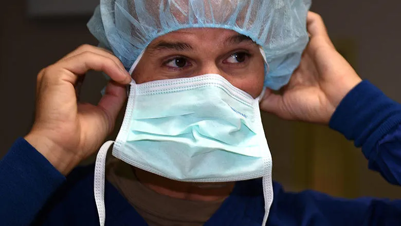 Doctor wearing protective mask