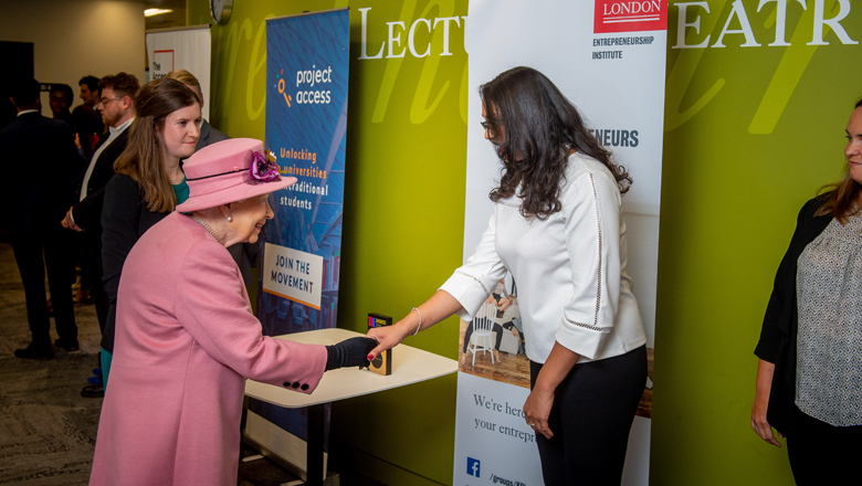 HRH Her Majesty The Queen and the Duchess of Cambridge meet the Entrepreneurship Institute