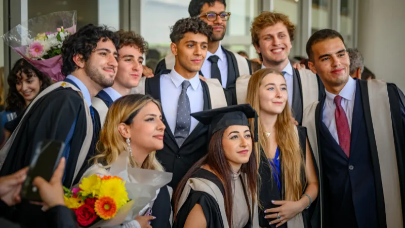 Students on the terrace of royal festival hall