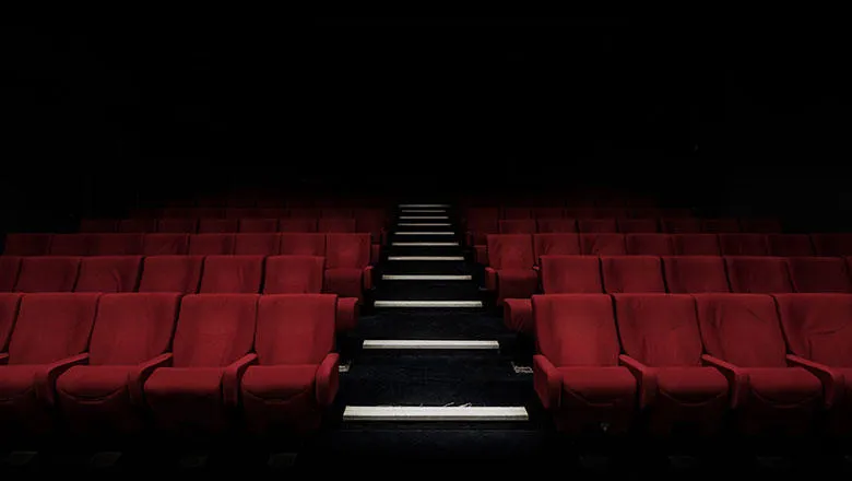 Darkened theatre seats