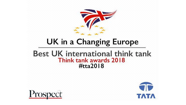 UK in a Changing Europe - best UK international think tank 2018
