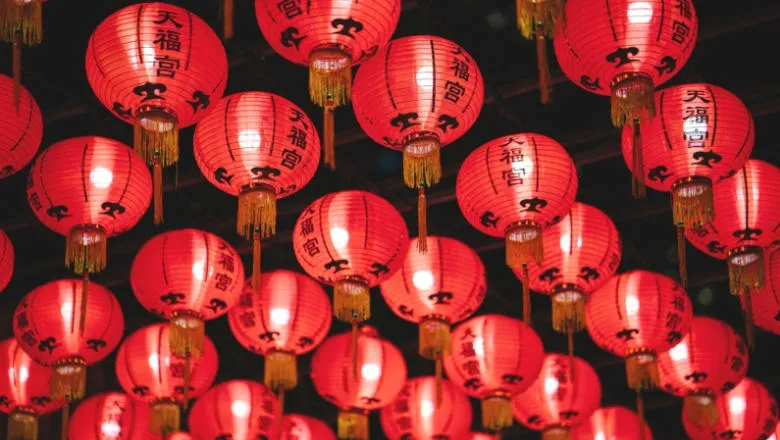 Display of Chinese lanterns