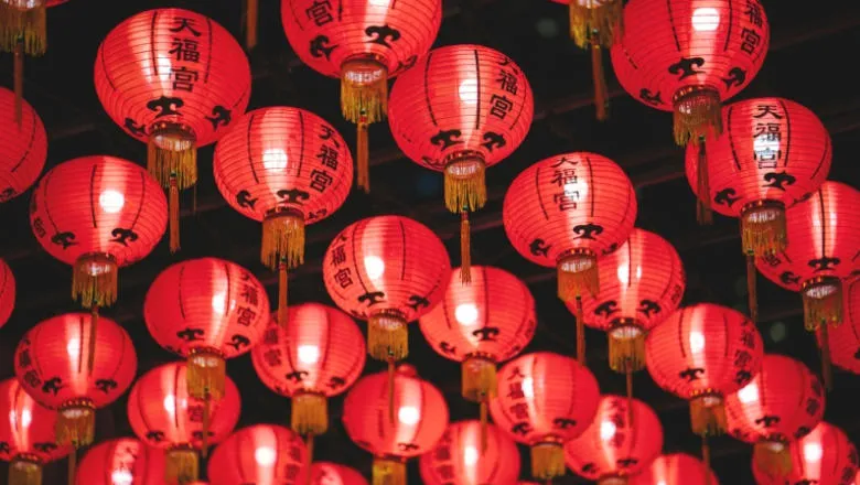 Display of Chinese lanterns