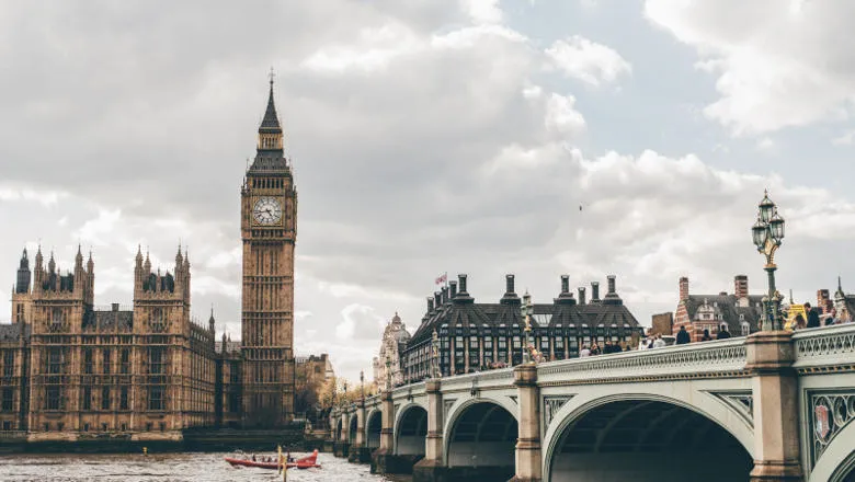 the UK Houses of Parliament seen from the south