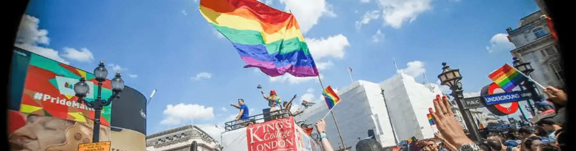 Proudly King's in the London Pride parade.