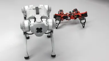 A dog robot and reconfigurable robot Origaker