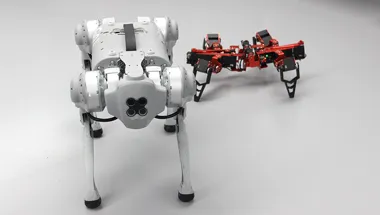A dog robot and reconfigurable robot Origaker
