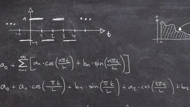 Equations on chalkboard