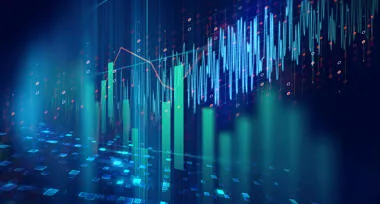 Green bar graph, blue line graph and red scatter plot