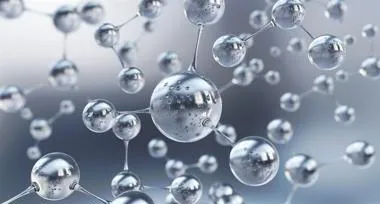 grey molecule model