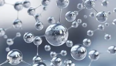 grey molecule model