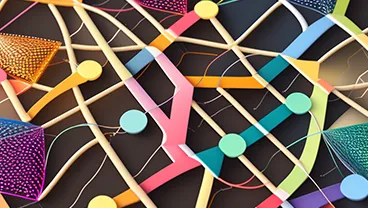 An AI-generated image of a network