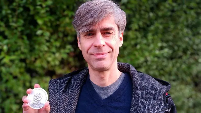 Professor Benjamin Doyon with medal