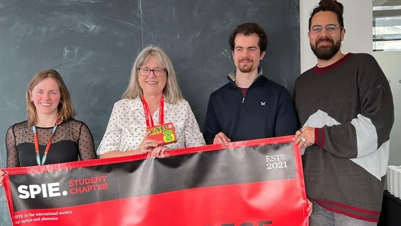 Donna Strickland and Physics PhD students