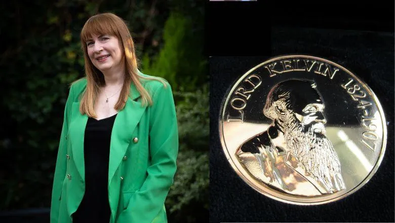 Dr Sharon Ann Holgate and medal