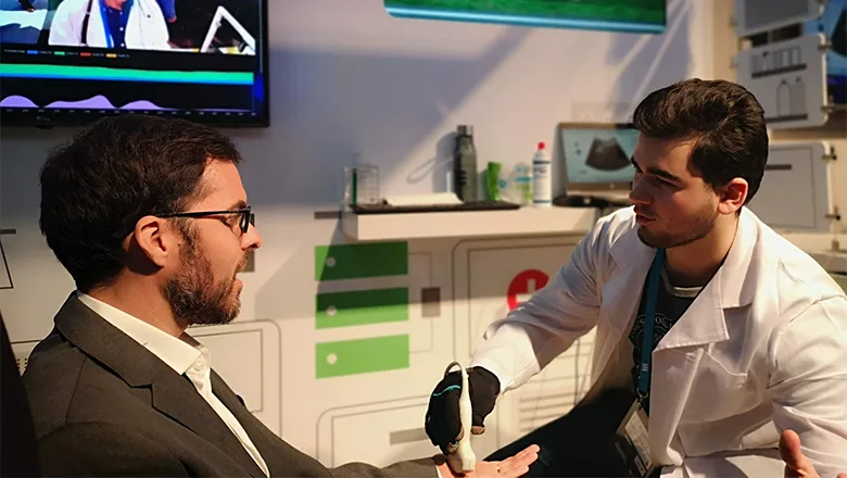 The 5G demonstration in progress at MWC 2019