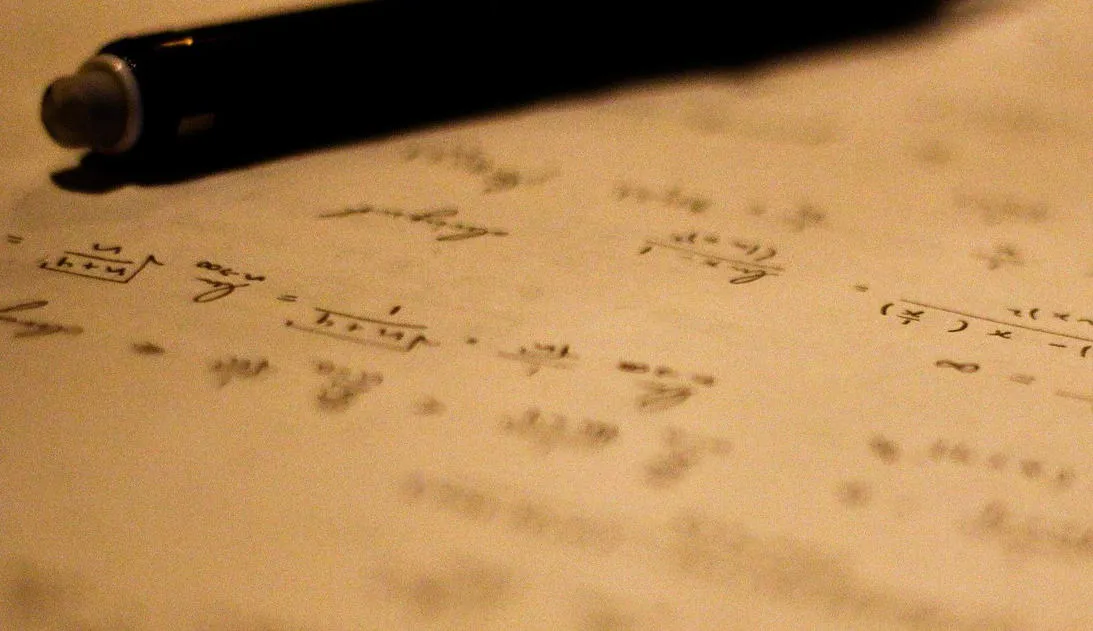 Handwritten equations and pen