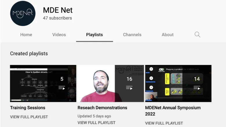 image of MDENet YouTube channel