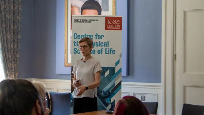 Paula Booth at the Centre fro Physical Science of Life launch