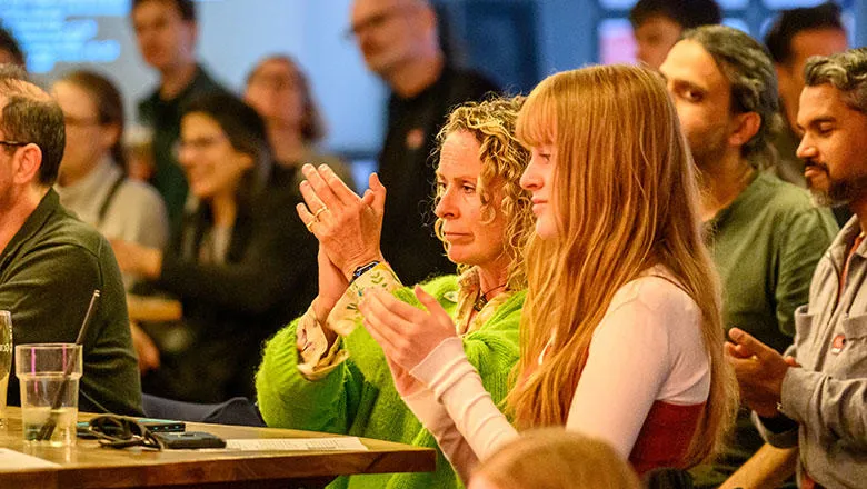 Audience applauding