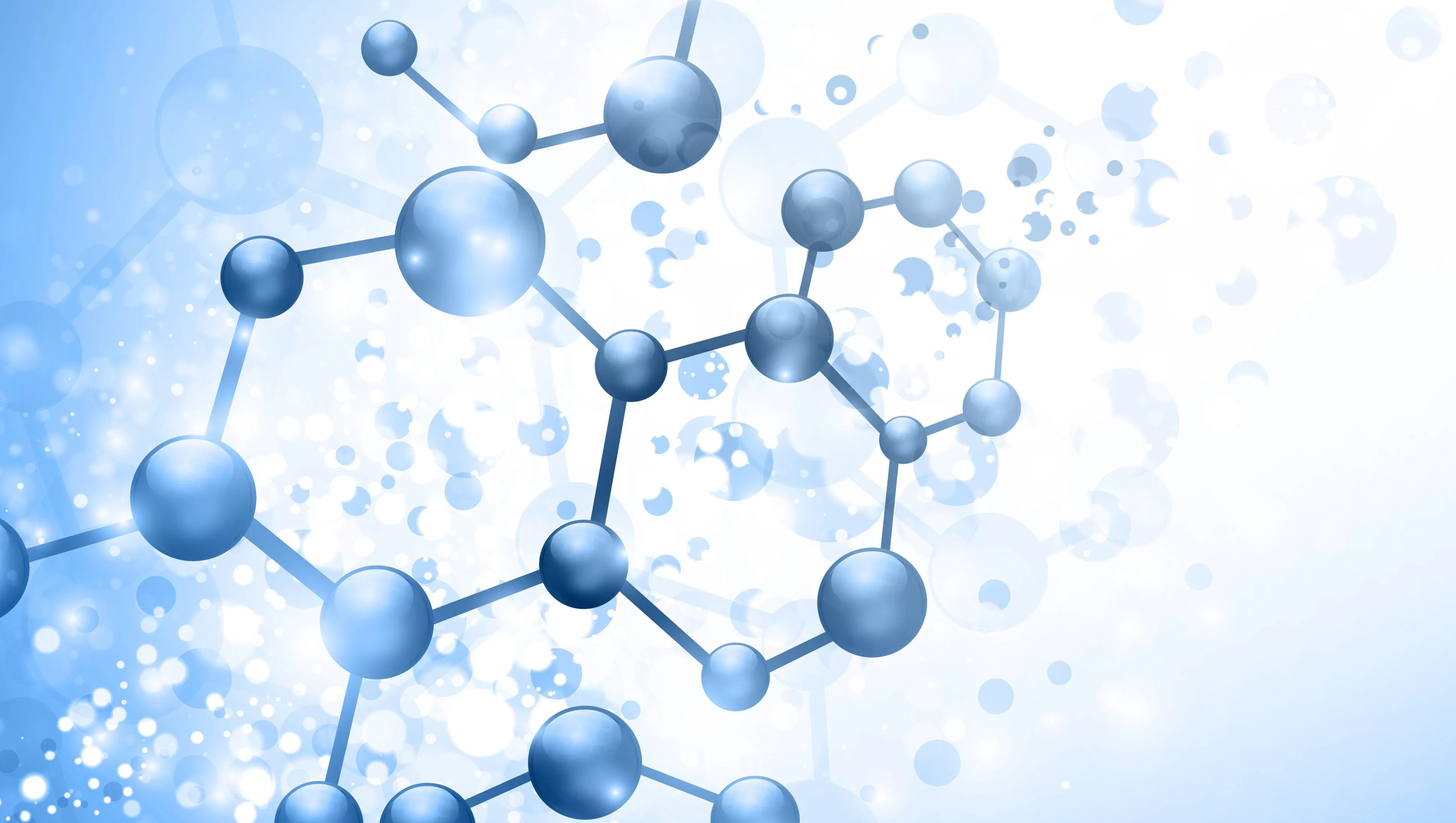 Blue molecule diagram
