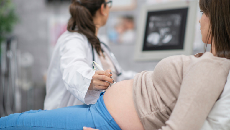 Pregnant lady having a scan