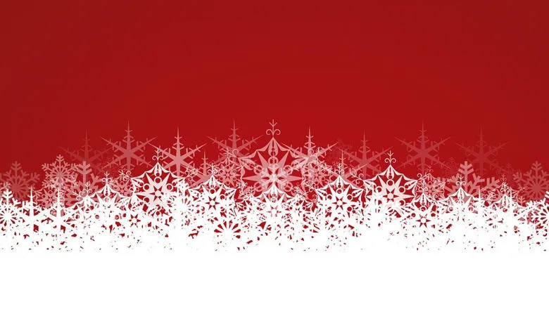 Snowflake pattern on red background