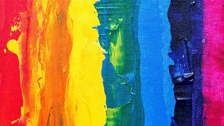 Rainbow colours painted, photo by Steve Johnson on Unsplash