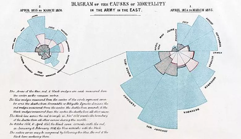 Florence Nightingale diagram: The Causes of Mortality in the Army in the East