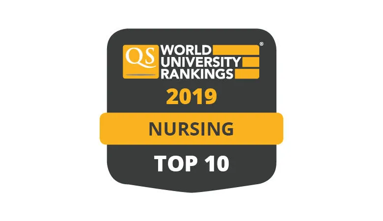 QS World University Rankings by Subject 2019 Nursing Top 10 logo