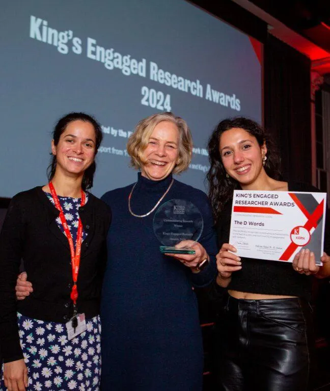 King's Engaged Research Awards D-Word winner