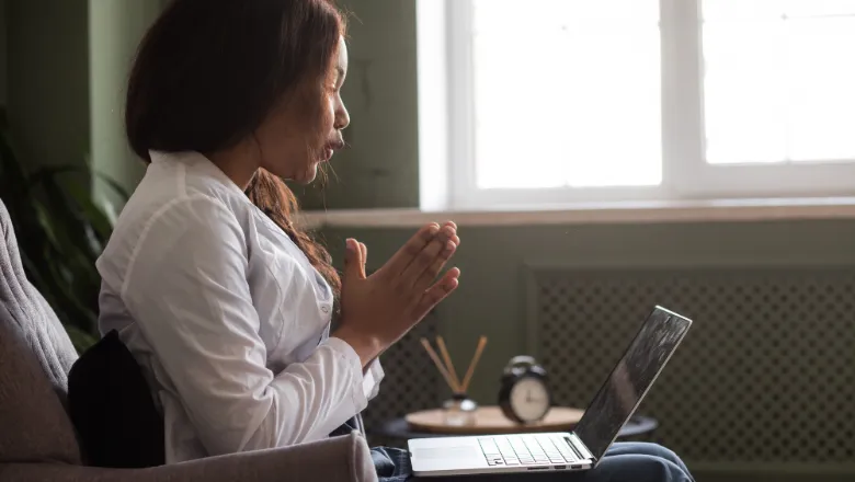 online therapy session with Black doctor credit Denis Kalinichenko via Canva   Getty