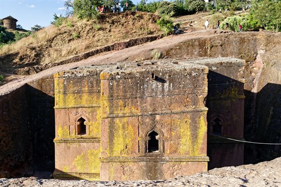  Lalibela’s church, caved in stone in the 12th century