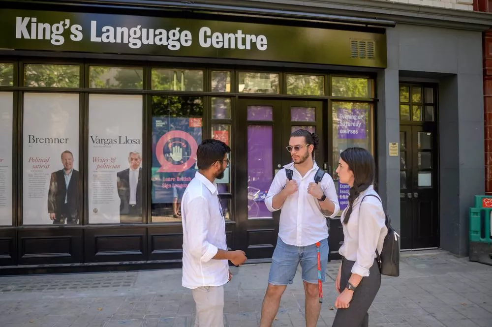 Students standing at King's Language Centre