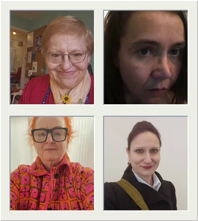 NEST Lived Experience Group: Debs Smith (top left), Sarah Markham (top right), Ellen Murphy-Clarke (bottom left), Victoria Nunn (bottom right)