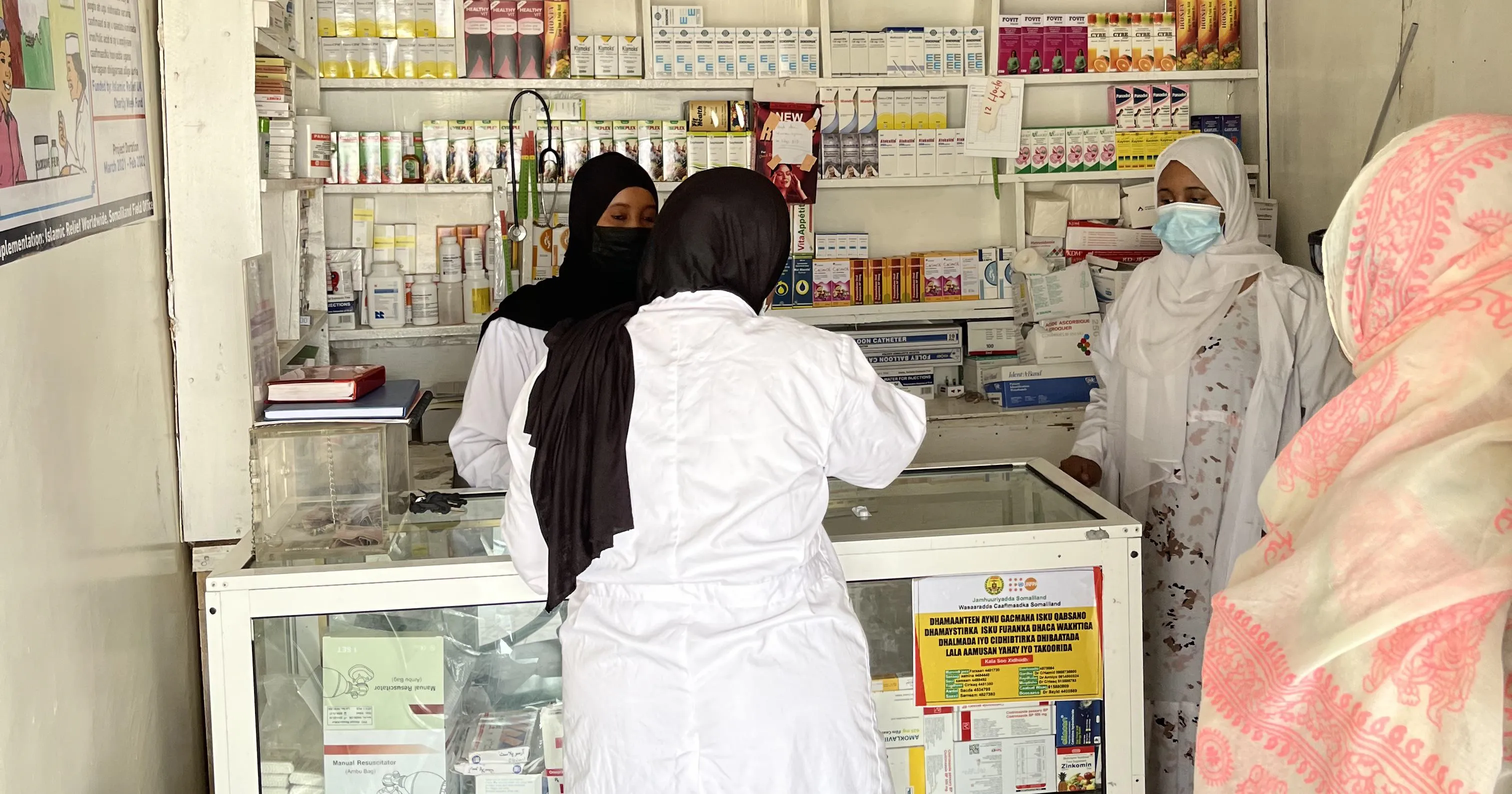 Pharmacy counter in Sub-Saharan africa