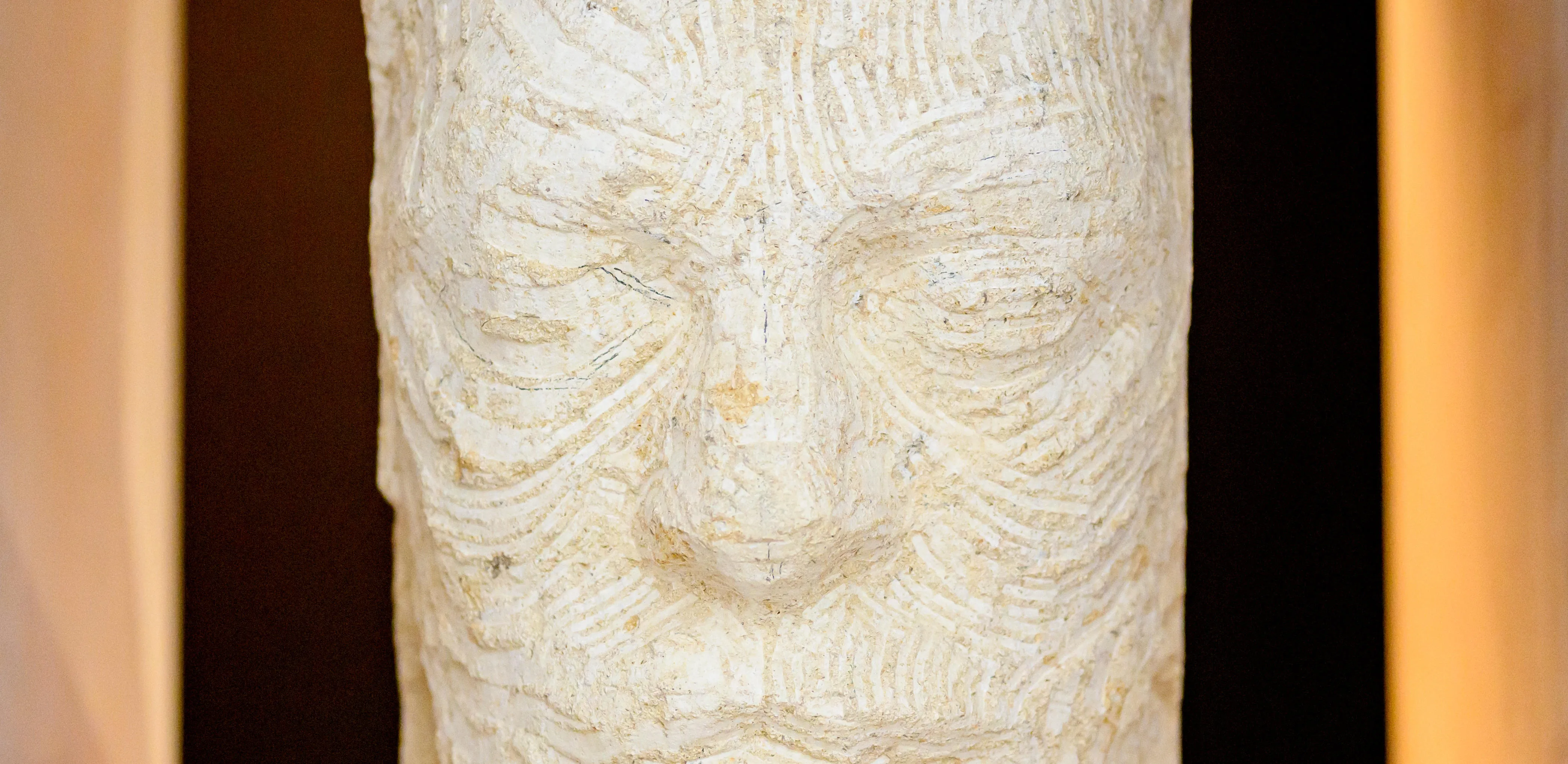 Carved head