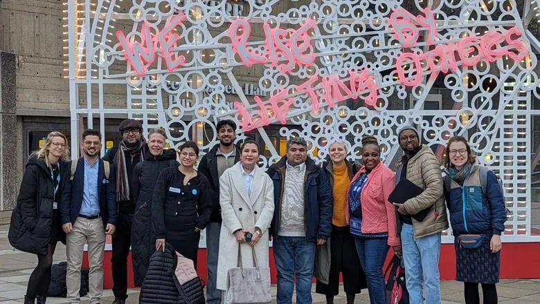 Students and academics with experience of forced displacement visited King's for a workshop