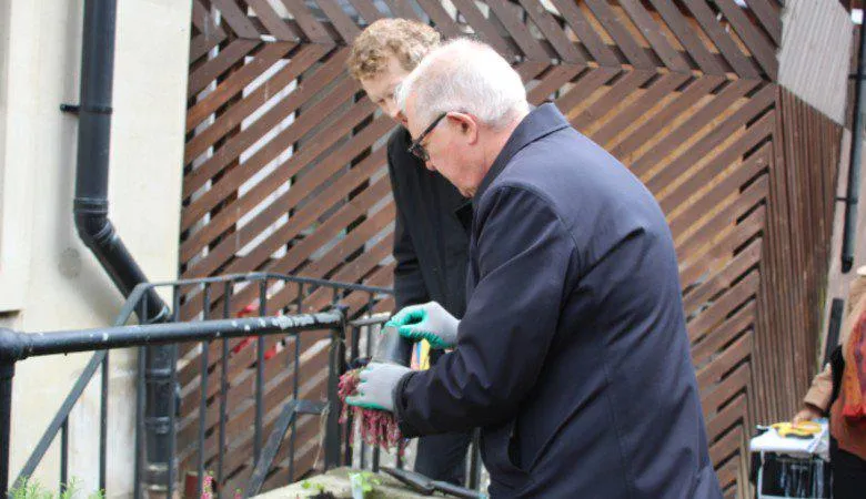 Professor Ed Byrne, President & Principal, King’s College London, visited the King's Community Garden, November 2019