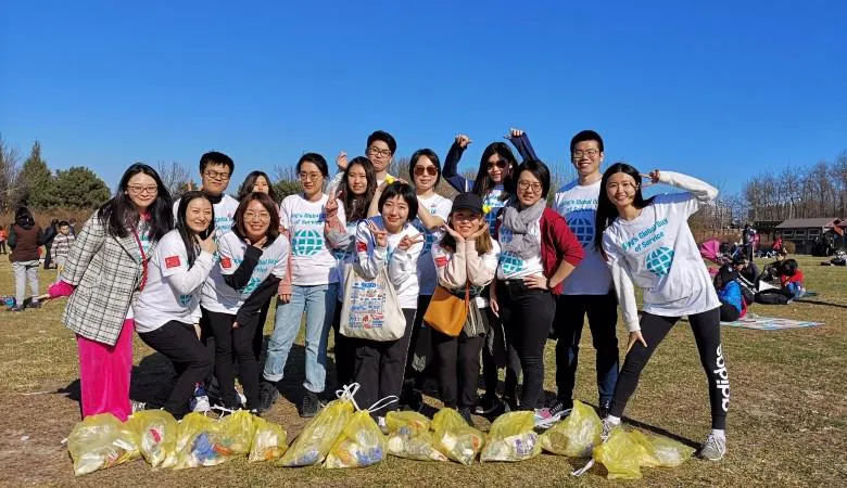 Alumni in Beijing celebrating King's Global Day of Service 2019